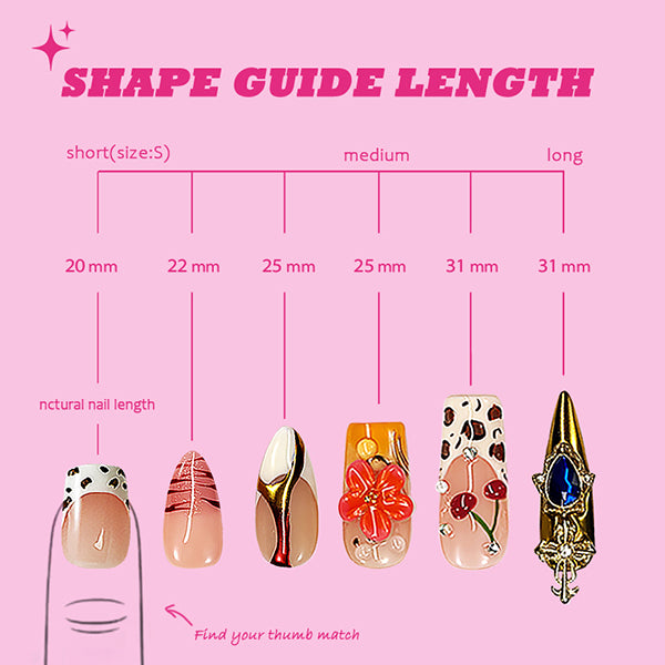 Timoshine | SUNSET GOLD 10PCS Handmade Press On Nails REUSABLE 3D Gel fake nails acrylic press nails/ 2025